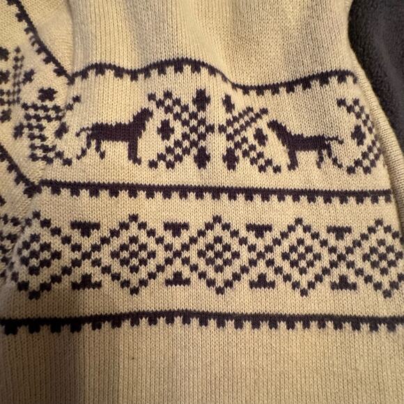 Southern Proper Men's S Farm Fair Isle Sweater Zip Up Preppy Christmas Lined Dog - Picture 8 of 15